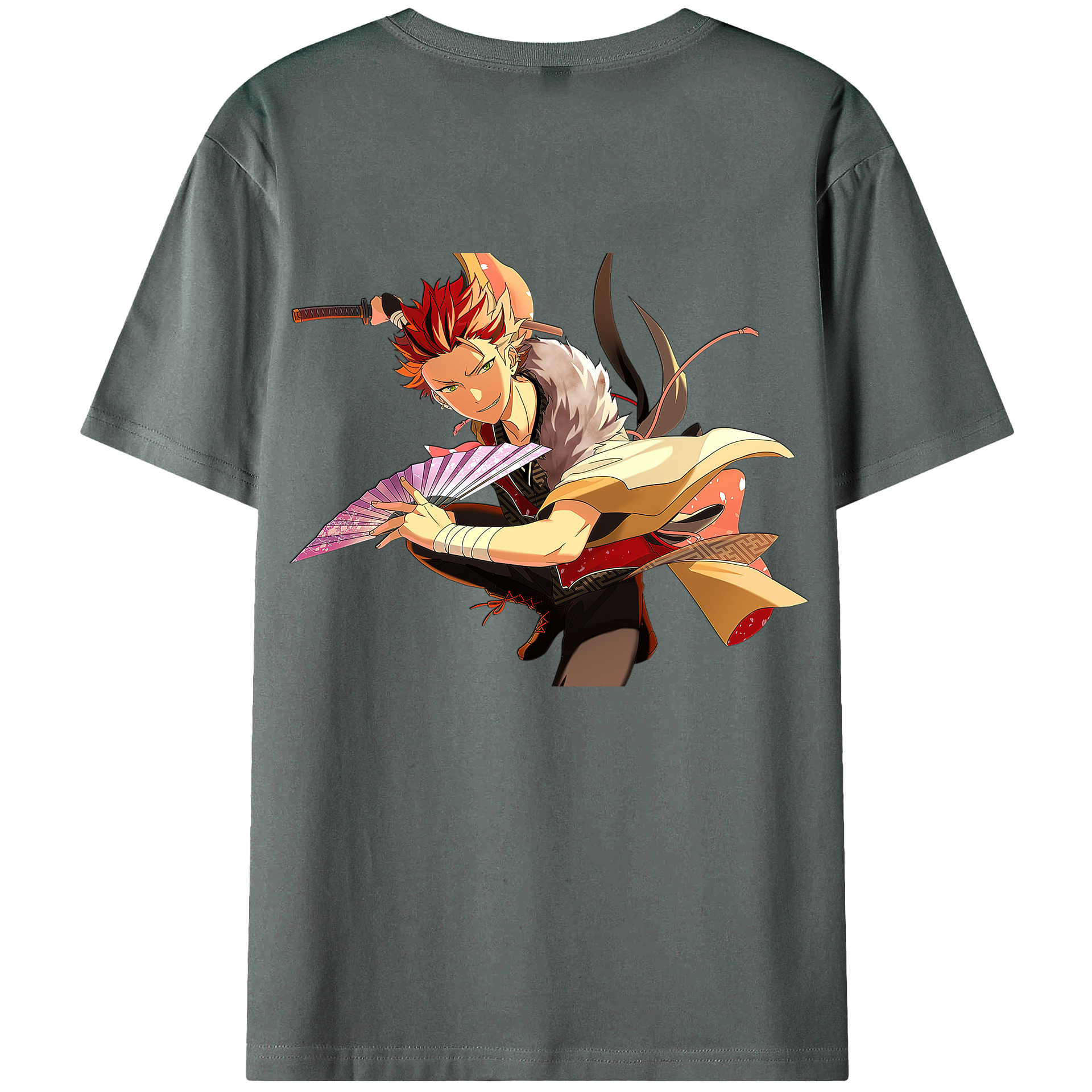 （画像用） あんさんぶるスターズ! Ensemble Stars 綿100％ メンズ半袖Tシャツ（バックプリント） 通気性